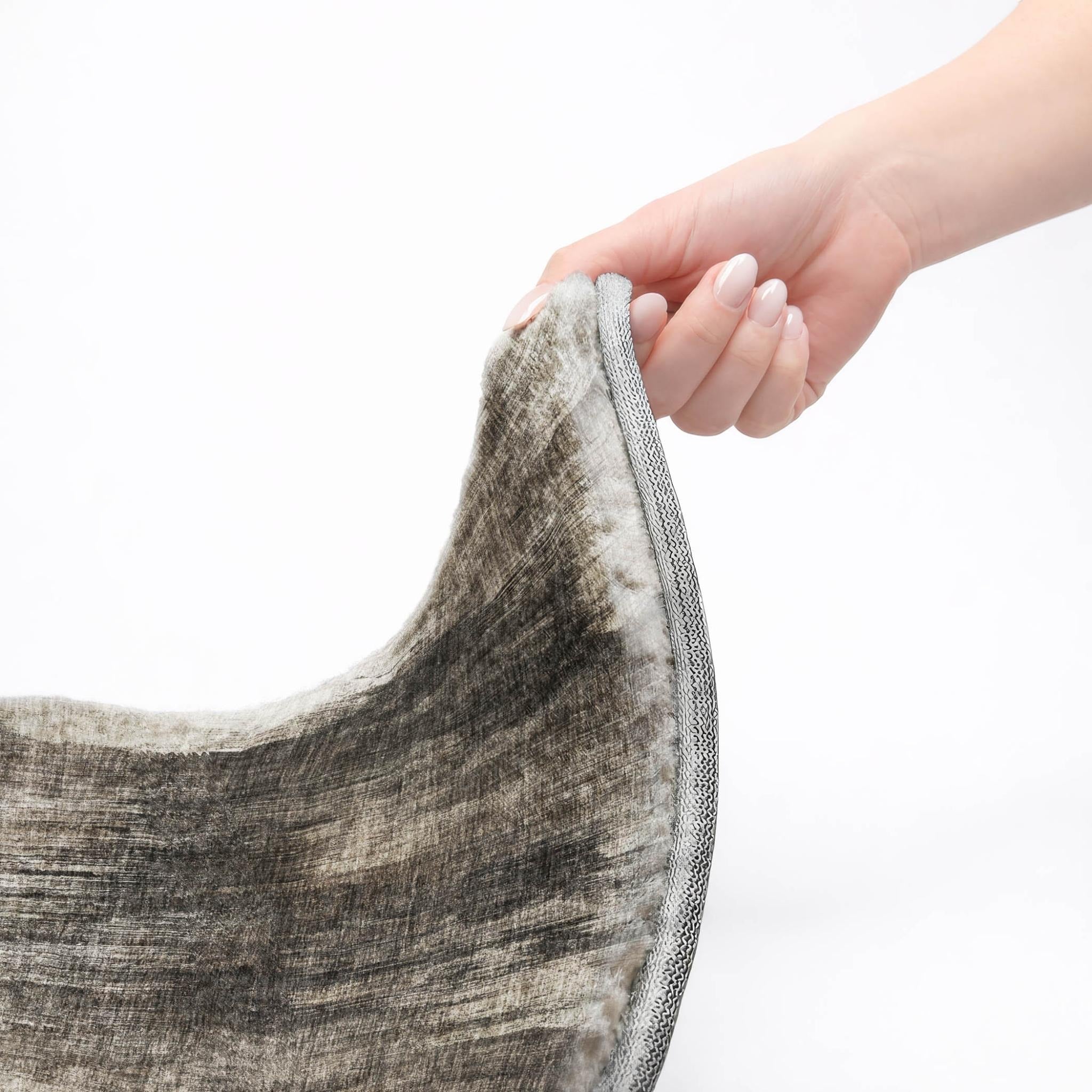 10' X 14' Gray And Black Abstract Shag Washable Area Rug With UV Protection - Home & Garden