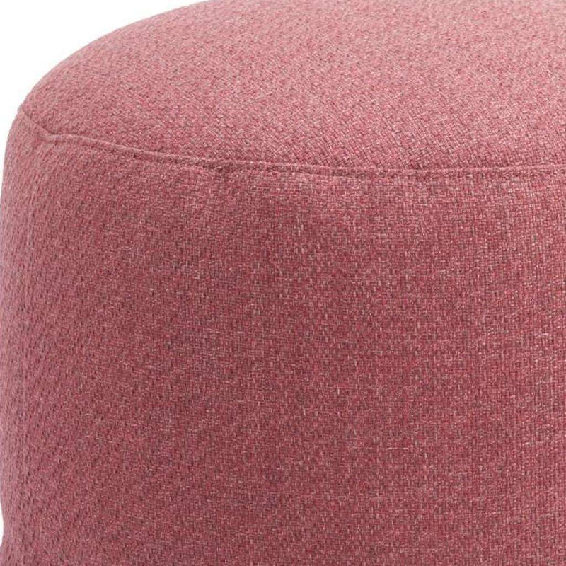 22" Red Olefin Round Ottoman - Living Room