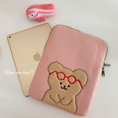 Bamtoree Same Embroidery Bunny Ipad Tablet Liner Protective Bag Storage Bag 06