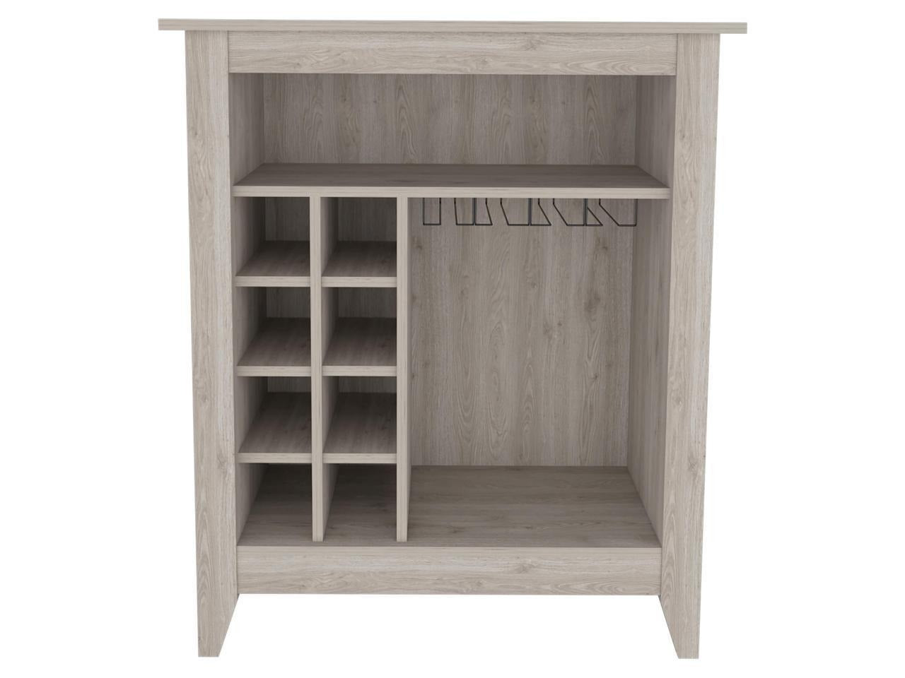 Light Gray Bar Cart With Wine Storage - Kitchen & Dining