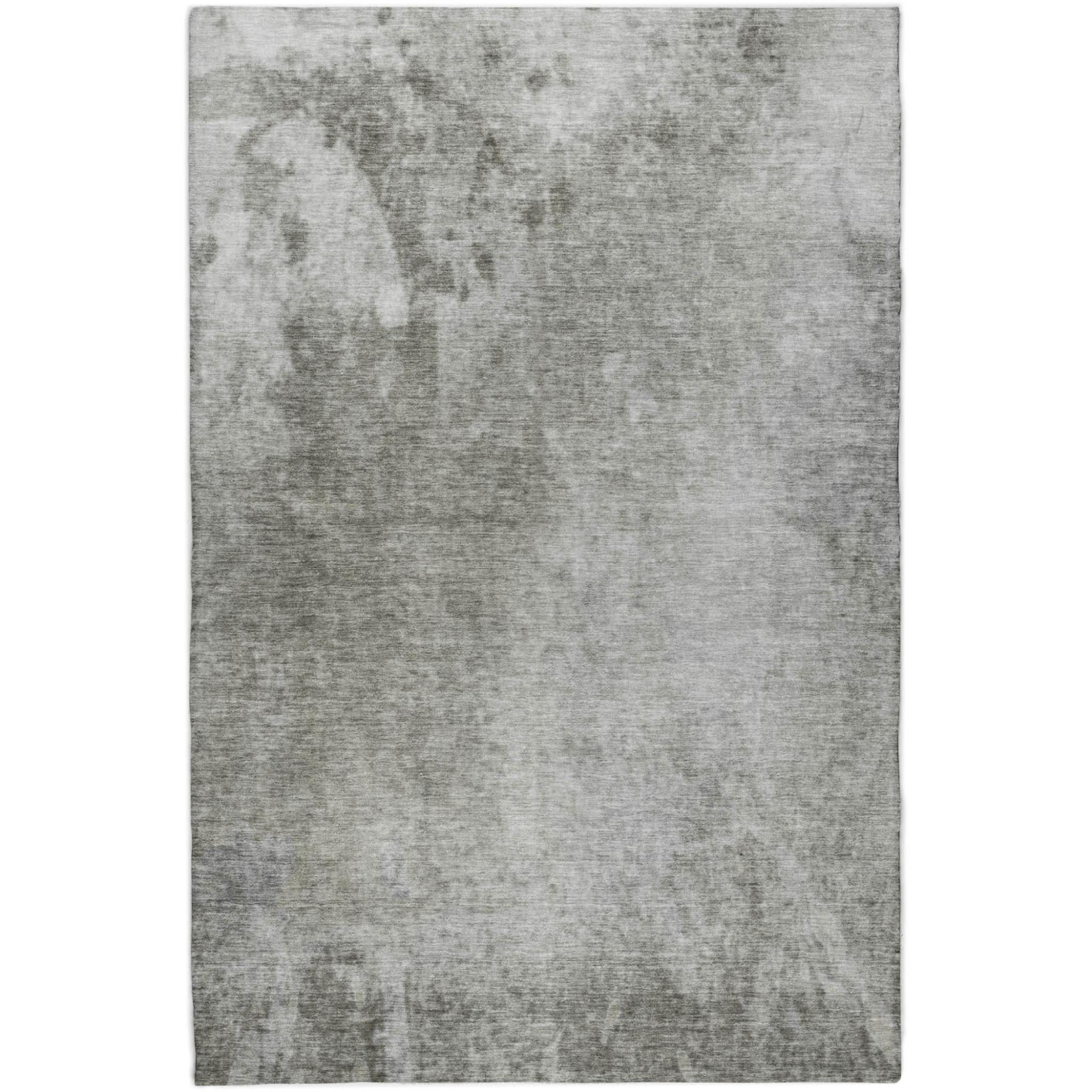 10' X 14' Gray And Silver Abstract Shag Washable Area Rug With UV Protection - Home & Garden