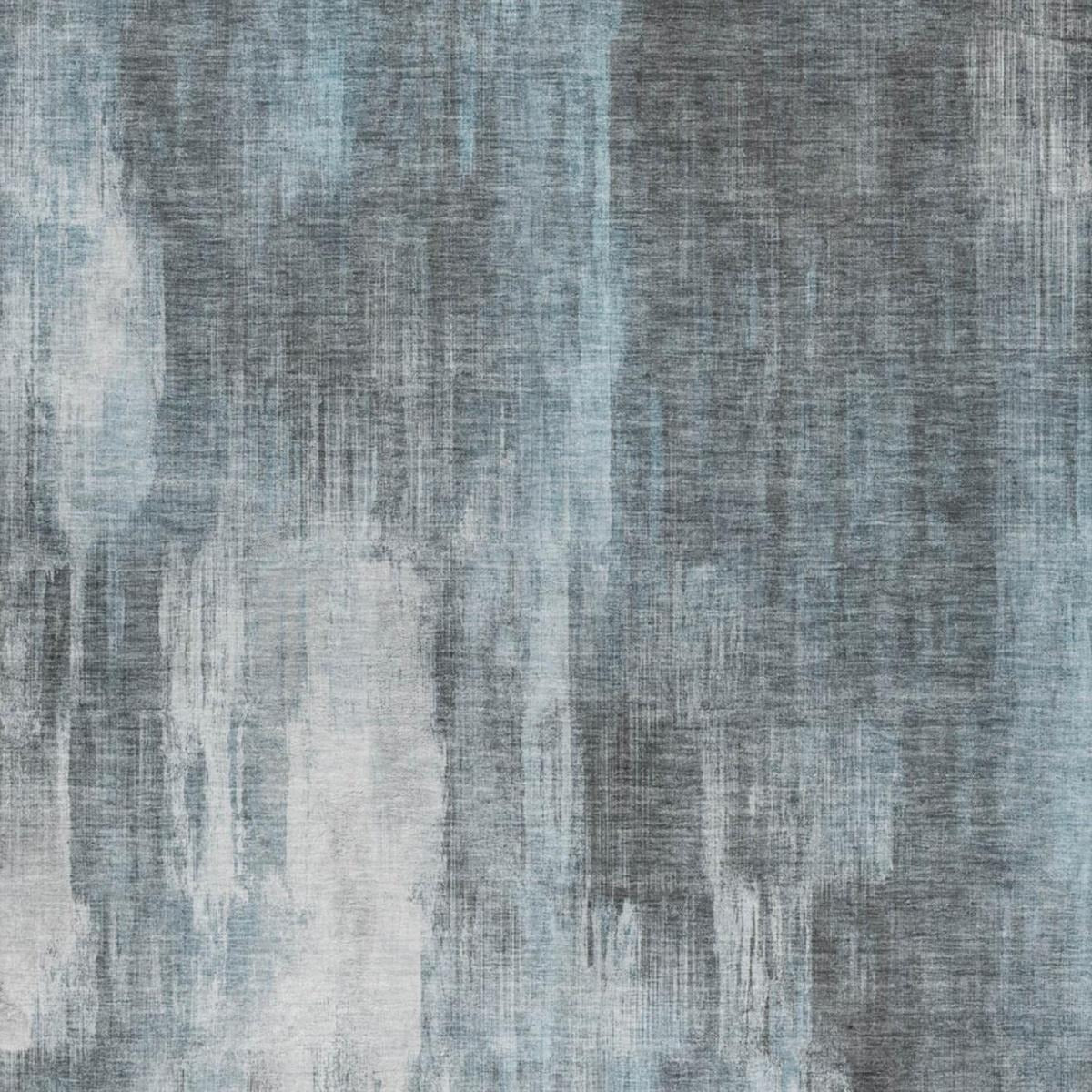 10' X 14' Teal And Ivory Abstract Shag Washable Area Rug With UV Protection - Home & Garden