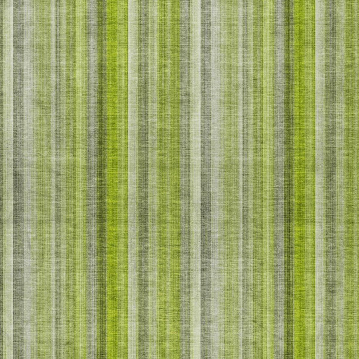 3' X 5' Green And Gray Striped Shag Washable Area Rug With UV Protection - Home & Garden