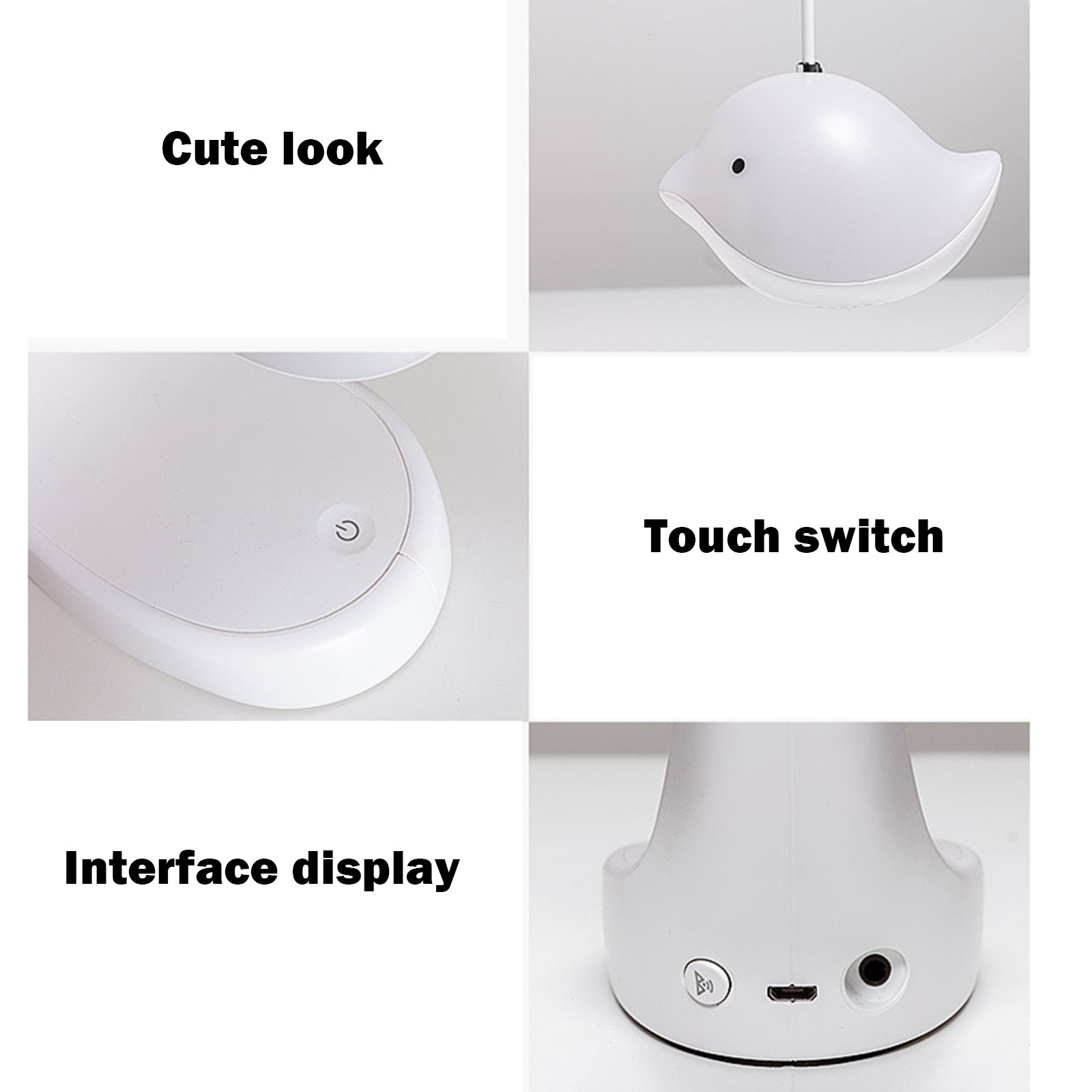 Bluetooth Speaker Cartoon Birds Night Lamp Portable Small Subwoofer Ribbon Lights for Home Decor Audio Music Wireless Speakers