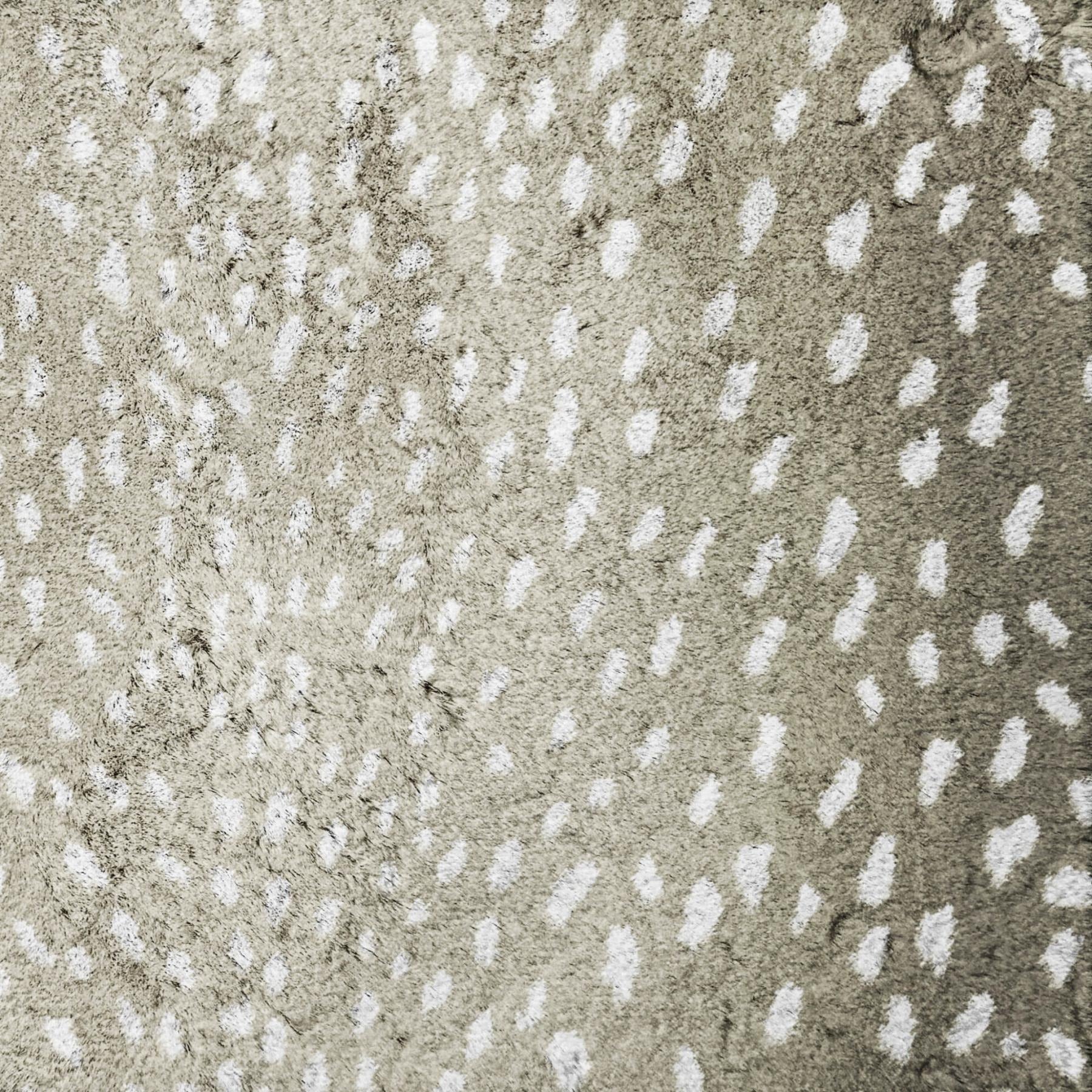 10' X 14' Fawn And Silver Animal Print Shag Washable Area Rug With UV Protection - Home & Garden