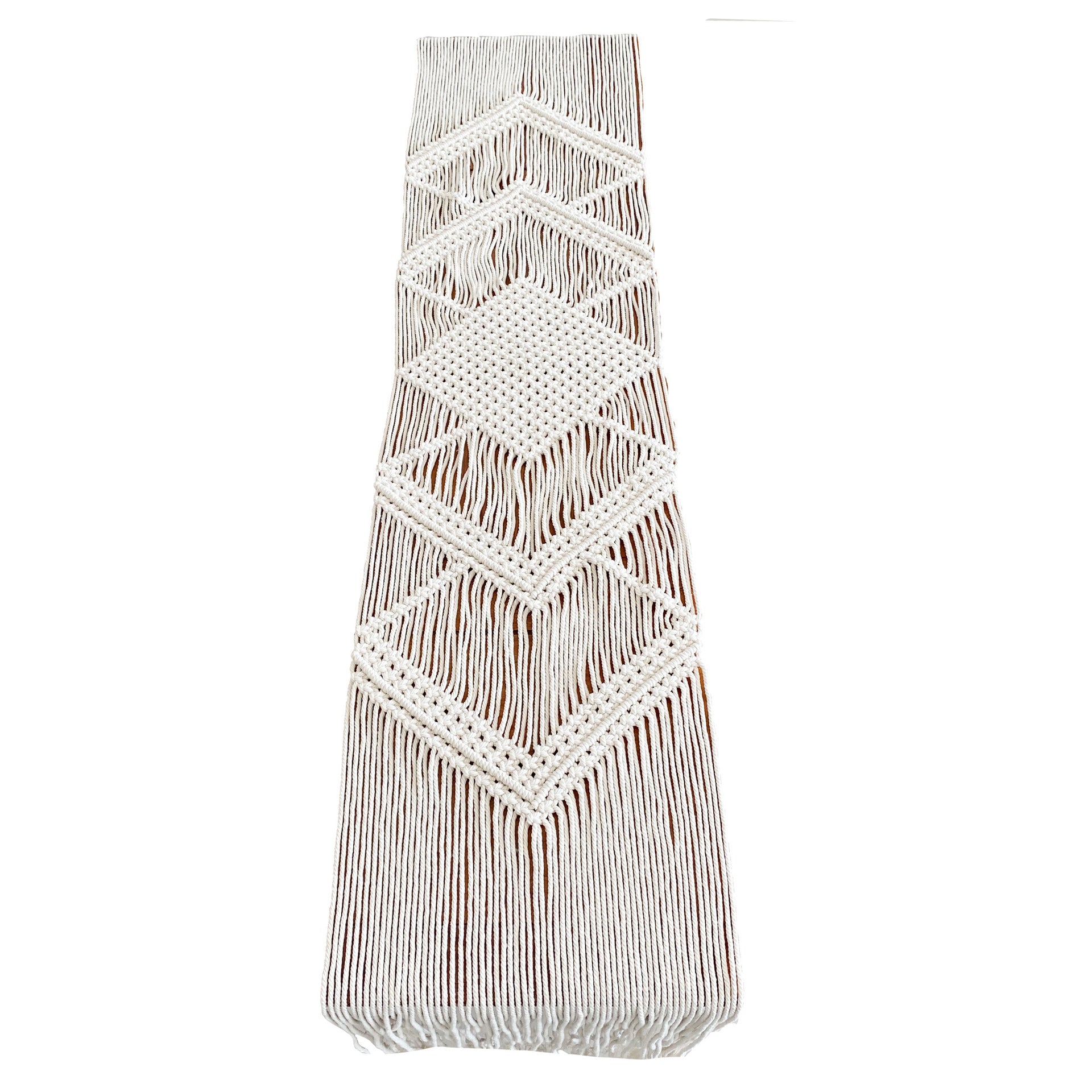 Nordic Off White Boho Table Runner Bohemian Hand Woven Table Runner with Tassel Tapestry Home el Dinning Table Decoration