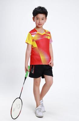 Boys Badminton Sets , children tennis clothes , badminton Suit for kids , table Shirt + Shorts Set , Cool table tennis clothing