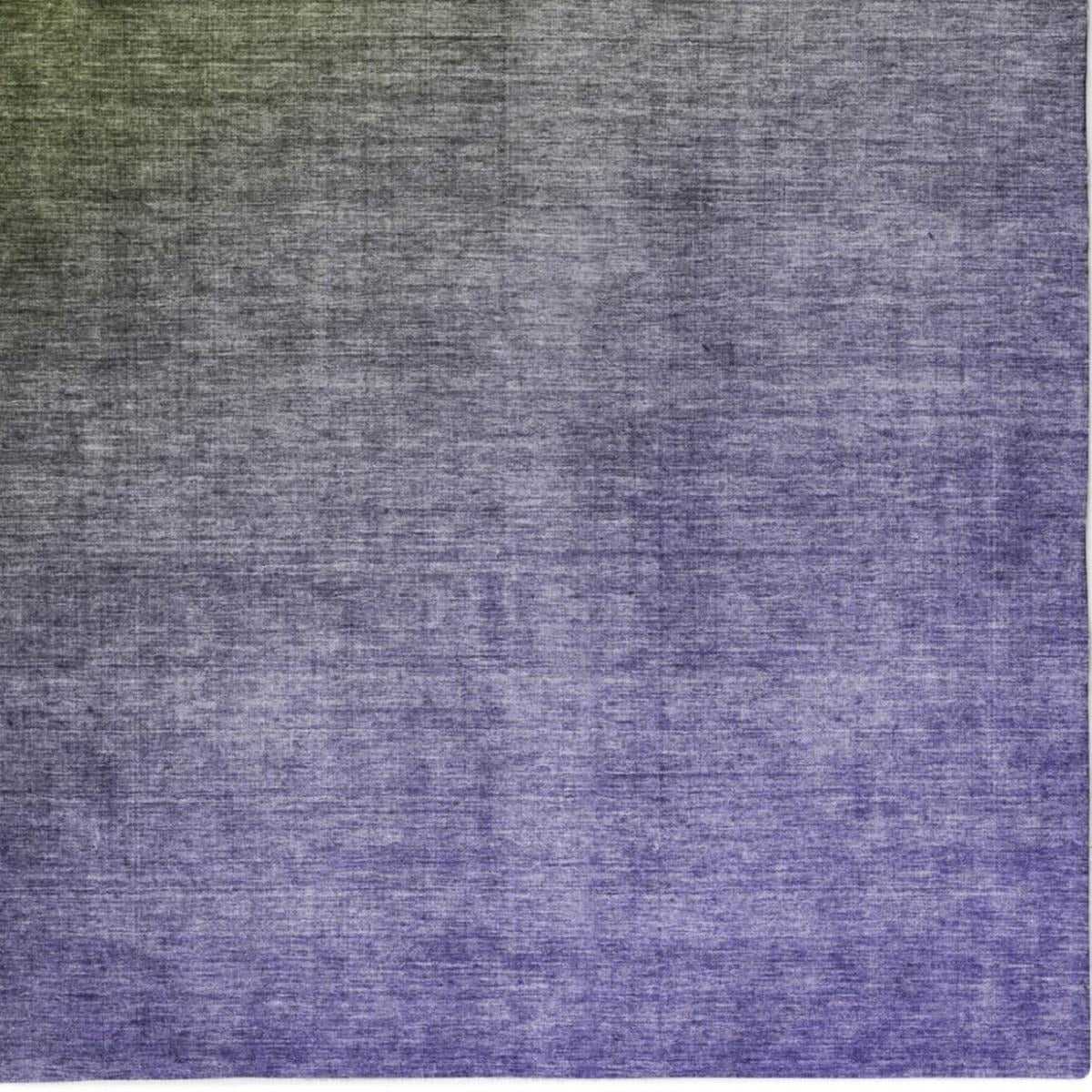 3' X 5' Olive Green And Gray Ombre Shag Washable Area Rug With UV Protection - Home & Garden
