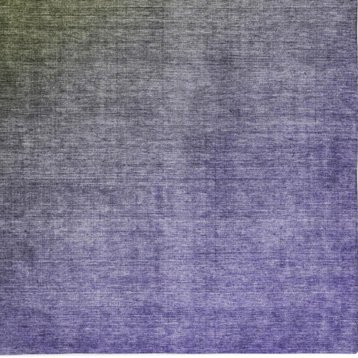 10' X 14' Olive Green And Gray Ombre Shag Washable Area Rug With UV Protection - Home & Garden