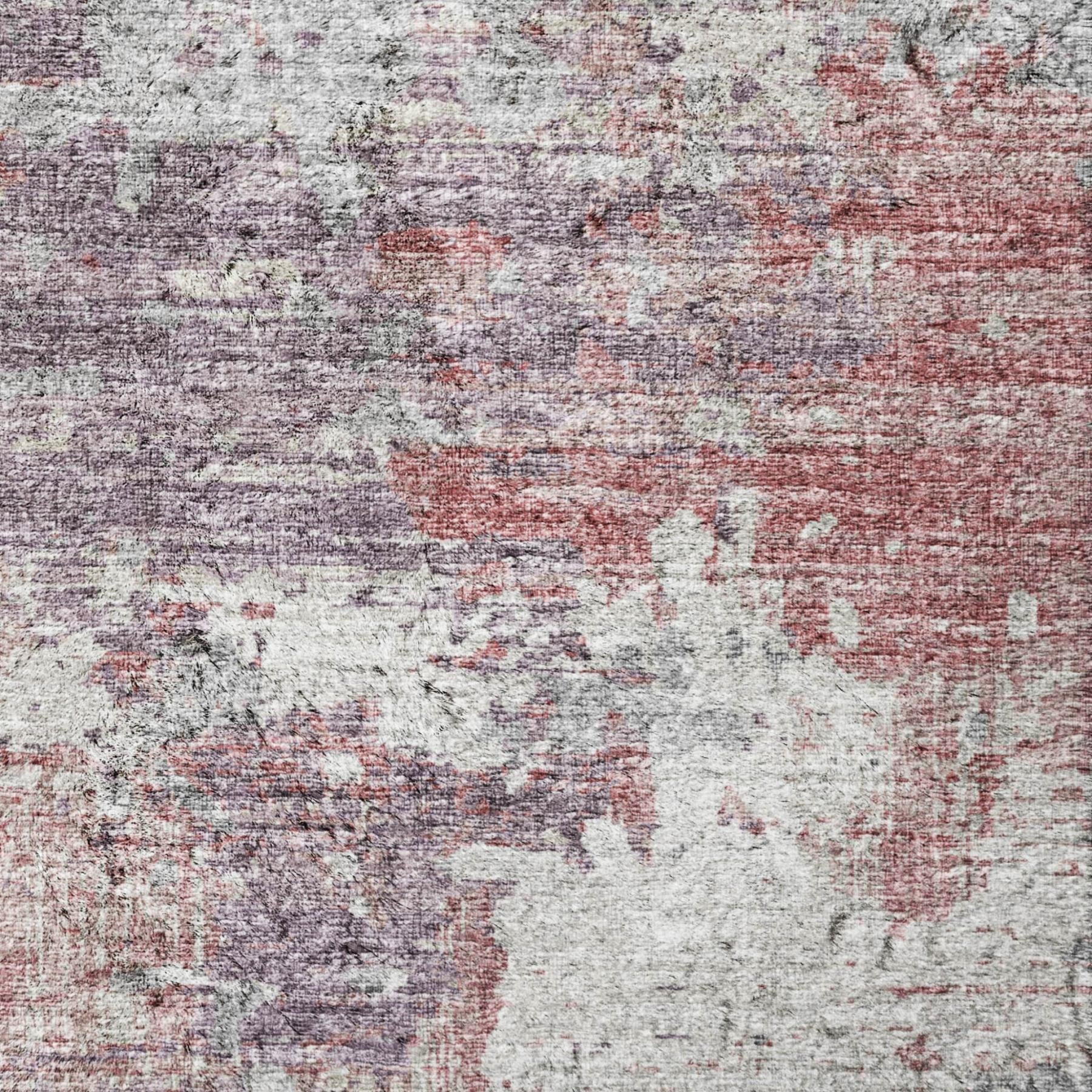 10' X 14' Pink And Purple Abstract Shag Washable Area Rug With UV Protection - Home & Garden