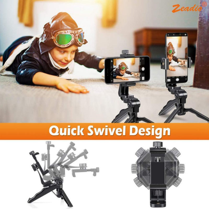 Smartphone Tripod Handheld Grip Stabilizer Desktop Live Mobile Phone Bracket Tripod Smartphone Accessory For IPhone Samsung