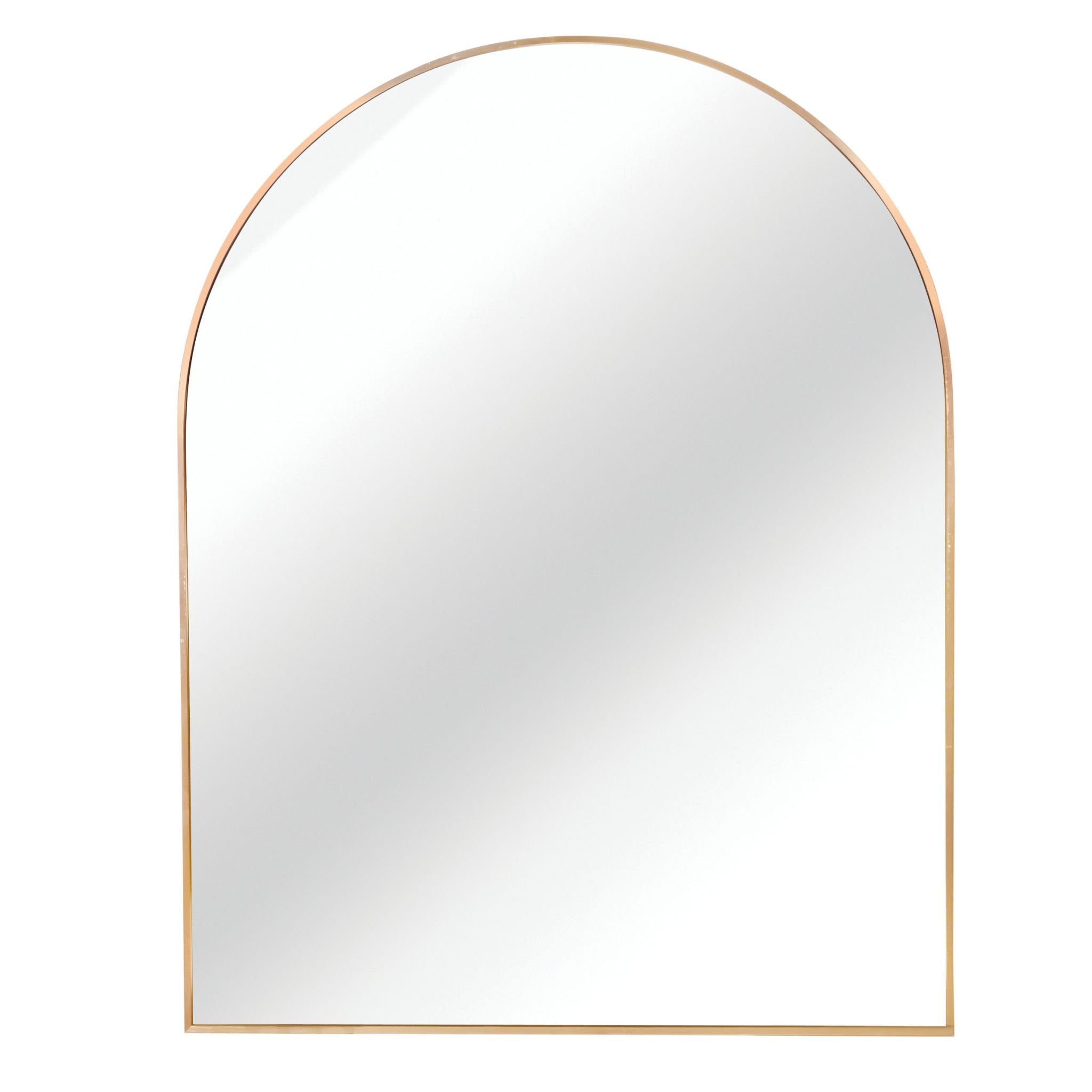 36" Gold Aluminum Arch Framed Bathroom Vanity Mirror - Bed & Bath