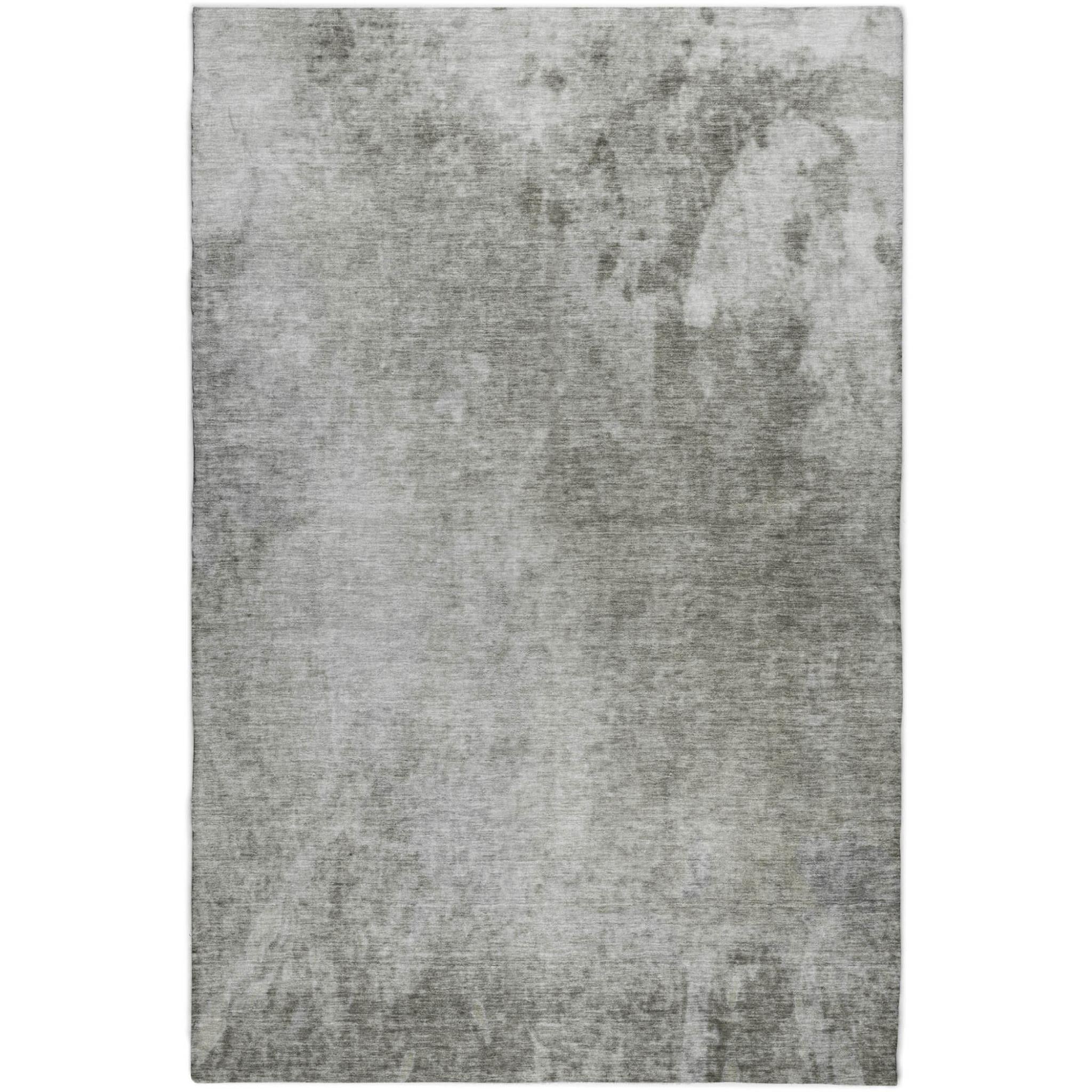 10' X 14' Gray And Silver Abstract Shag Washable Area Rug With UV Protection - Home & Garden