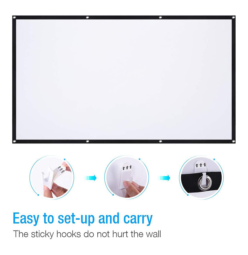 16:9 Projector Screen Fabric 100 120 Inch Screen Projection Portable Reflective Cloth For Xgimi H3 H2 YG400 For Beamer