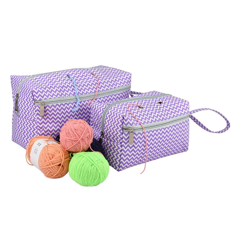 Yarn Storage Bag Organizer with Divider for Crocheting Knitting Organization Portable Yarn Holder Tote for Travel