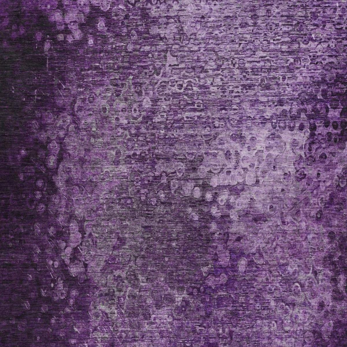 10' X 14' Purple And Ivory Abstract Shag Washable Area Rug With UV Protection - Home & Garden