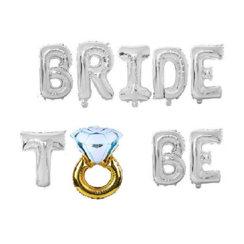 Large Diamond Ring Aluminum Foil Balloon Wedding Decoration Valentine's Day Decoration Proposal Diamond Slogan Aluminum Globos