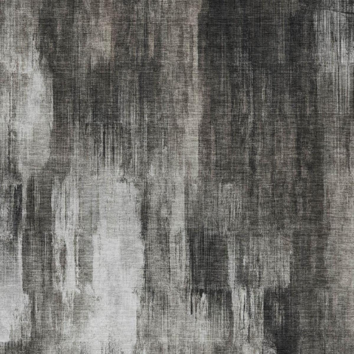 5' X 8' Gray And Black Abstract Shag Washable Area Rug With UV Protection - Home & Garden