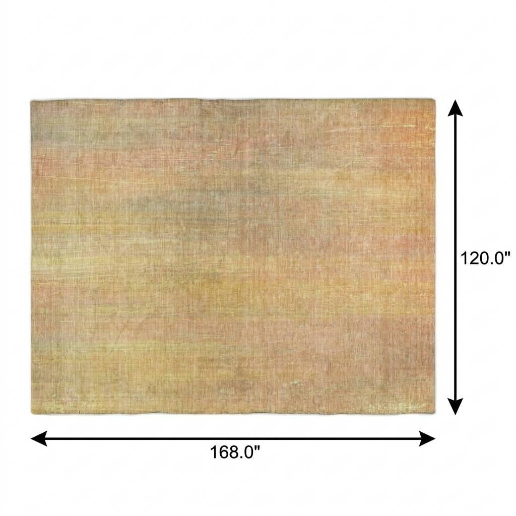10' X 14' Blush And Gold Striped Shag Washable Area Rug With UV Protection - Home & Garden