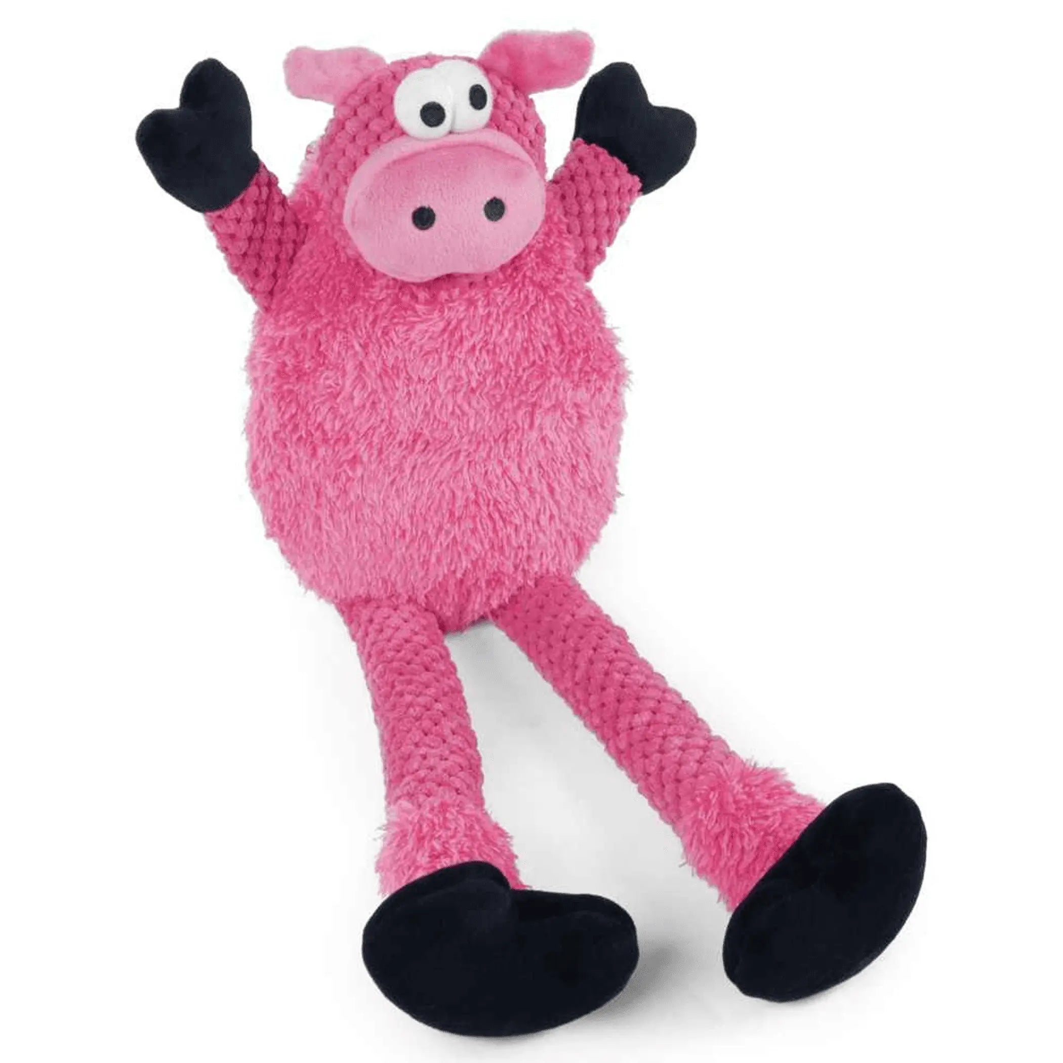 goDog Checkers Skinny Pig w/Chew Guard Plush Dog Toy GoDog