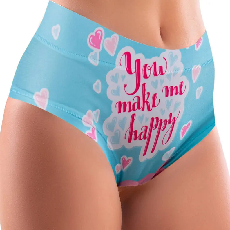 mememe LOVE Happy HIGH WAISTED BRIEF Panty for Women Lia International