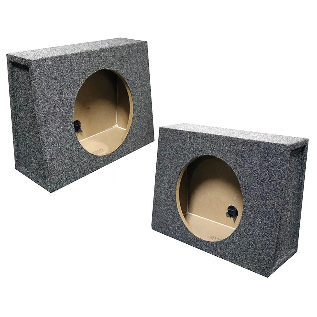 *tw12* Empty Split Woofer Box Angle 12"; Mounts Behind Seat Qpower