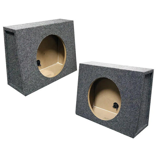 *tw12* Empty Split Woofer Box Angle 12"; Mounts Behind Seat Qpower