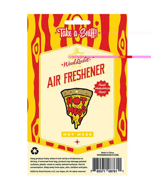 'wood Rocket Hot Mess Air Freshener - Pineapple - GreatEagleInc
