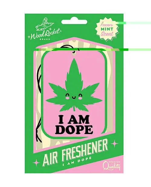 'wood Rocket I Am Dope Air Freshener - Mint - GreatEagleInc
