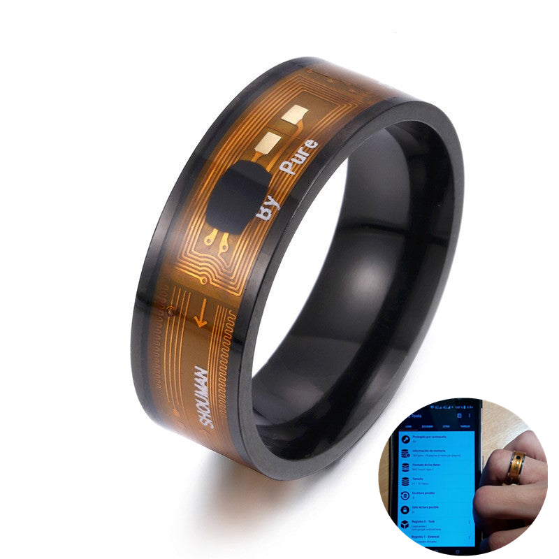 Private Men's Ring Magic Wear NFC Smart Ring Finger Digital Ring For Android Phones With Functional Couple Stainless Steel Ring