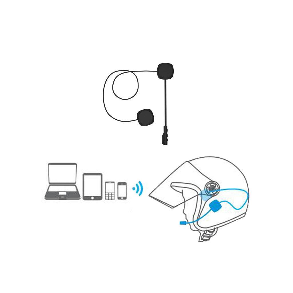 Helmet Bluetooth Headset,Intercom Microphone ,Wireless Helmet Heaphones Communication Systems for Motor Motorbike Motorcycle
