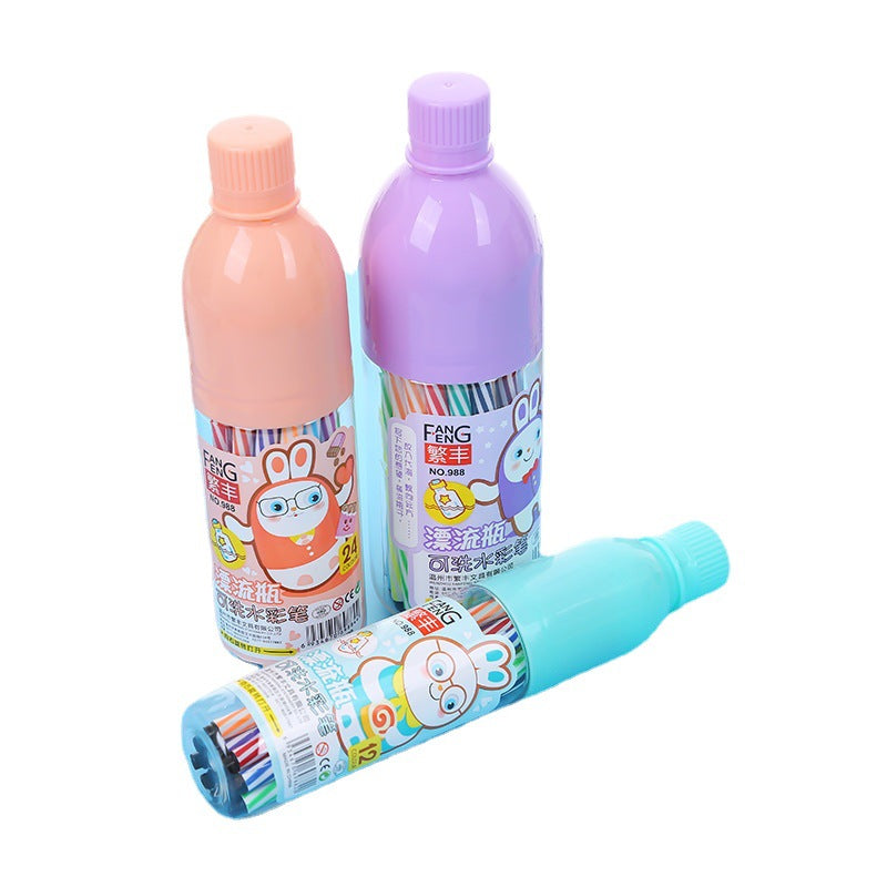 Driftende Flasche Farbe Aquarell Stift Set niedlichen koreanischen Briefpapier Preis für Kinder Geschenk Pinsel Stifte