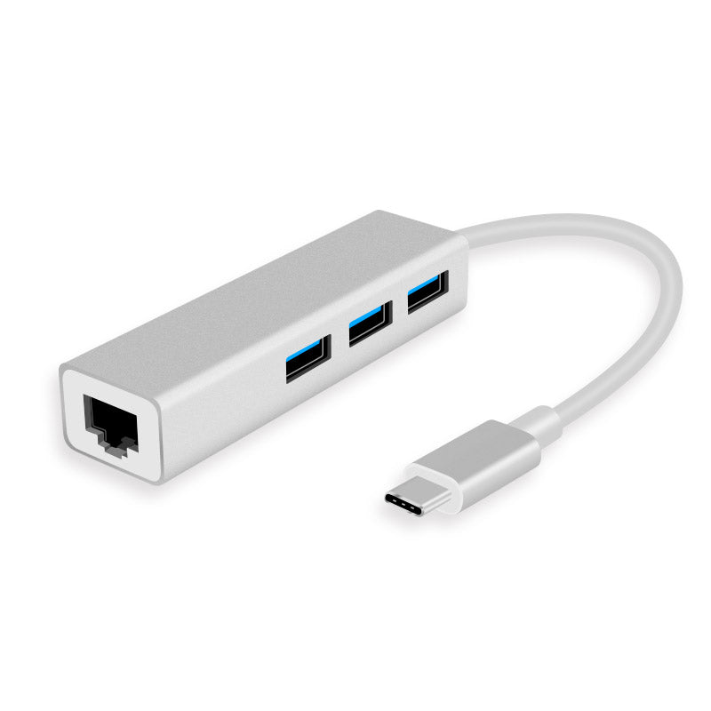 USB-Ethernet-USB-Hub auf RJ45-LAN-Netzwerkkarte 10/100 Mbit/s USB 2.0 3.0-Hub-Ethernet-Adapter für Mac iOS Laptop PC Windows