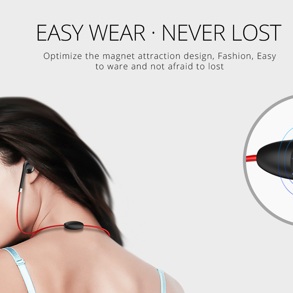 Sport Magnetic Earpiece earbuds Bluetooth Earphone with microphone in-ear Wireless Earphones for mobile phone ear buds