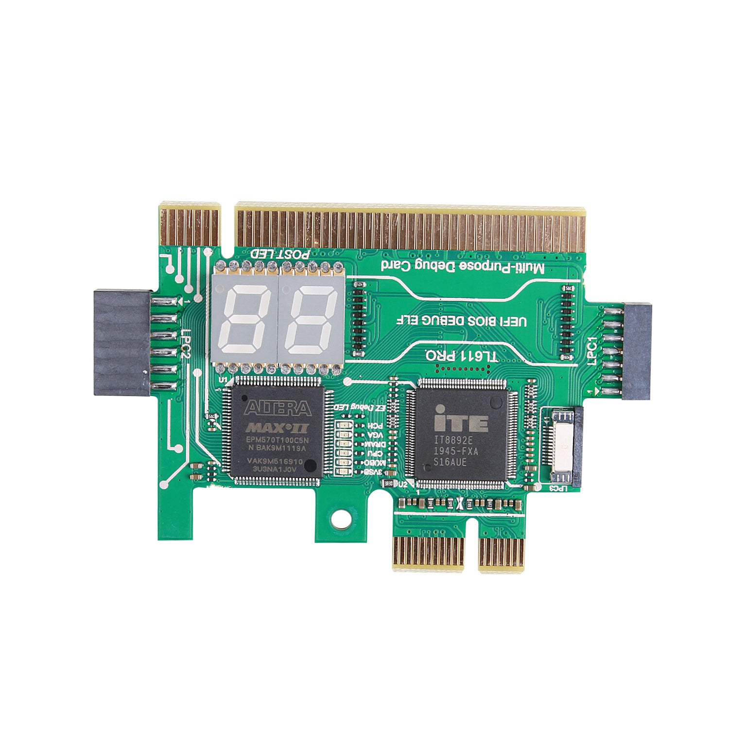 TL611 PRO Diagnostic Card Desktop PCI Motherboard PCI E Notebook Debug Card Computer LPC DEBUG TL611Green