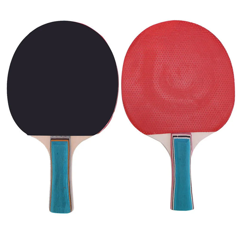 1 Pair Professional Table Tennis Racket Bat Set PingPong Bat+3 Balls Long Handle Solid Wood Racket Horizontal Shot Double-sided