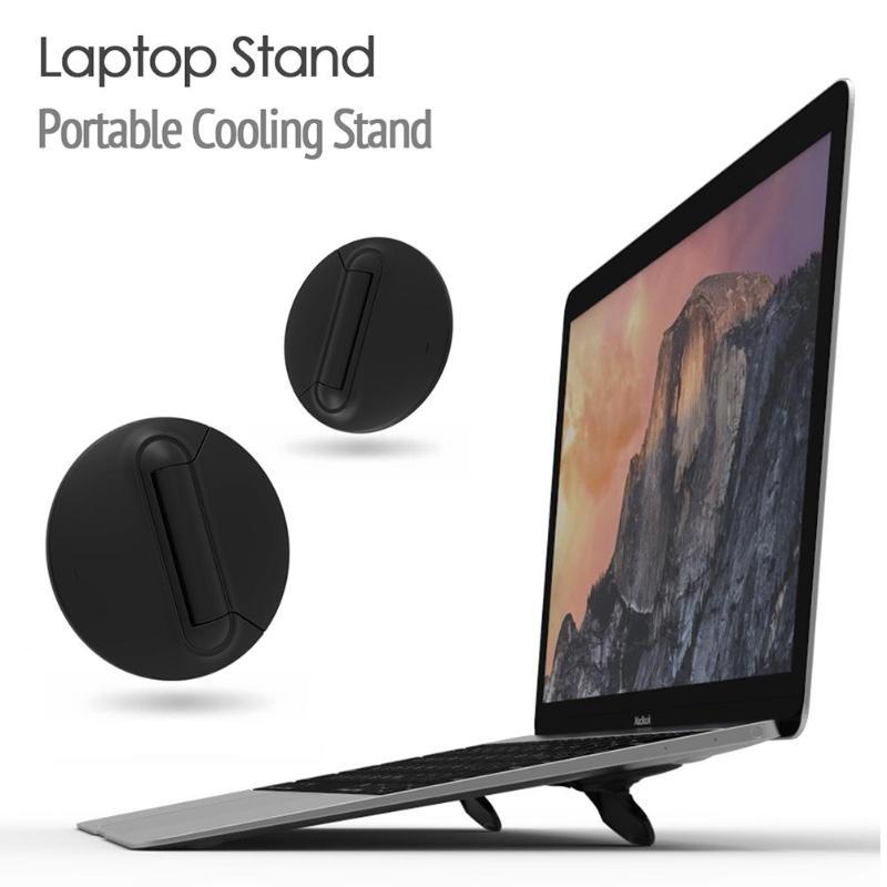 1 Pair Laptop Stands Universal Black Mini ABS Portable Heat Dissipation Notebook Computer Cooling Pads Base Holder for MacBook (Laptop Stand) GreatEagleInc