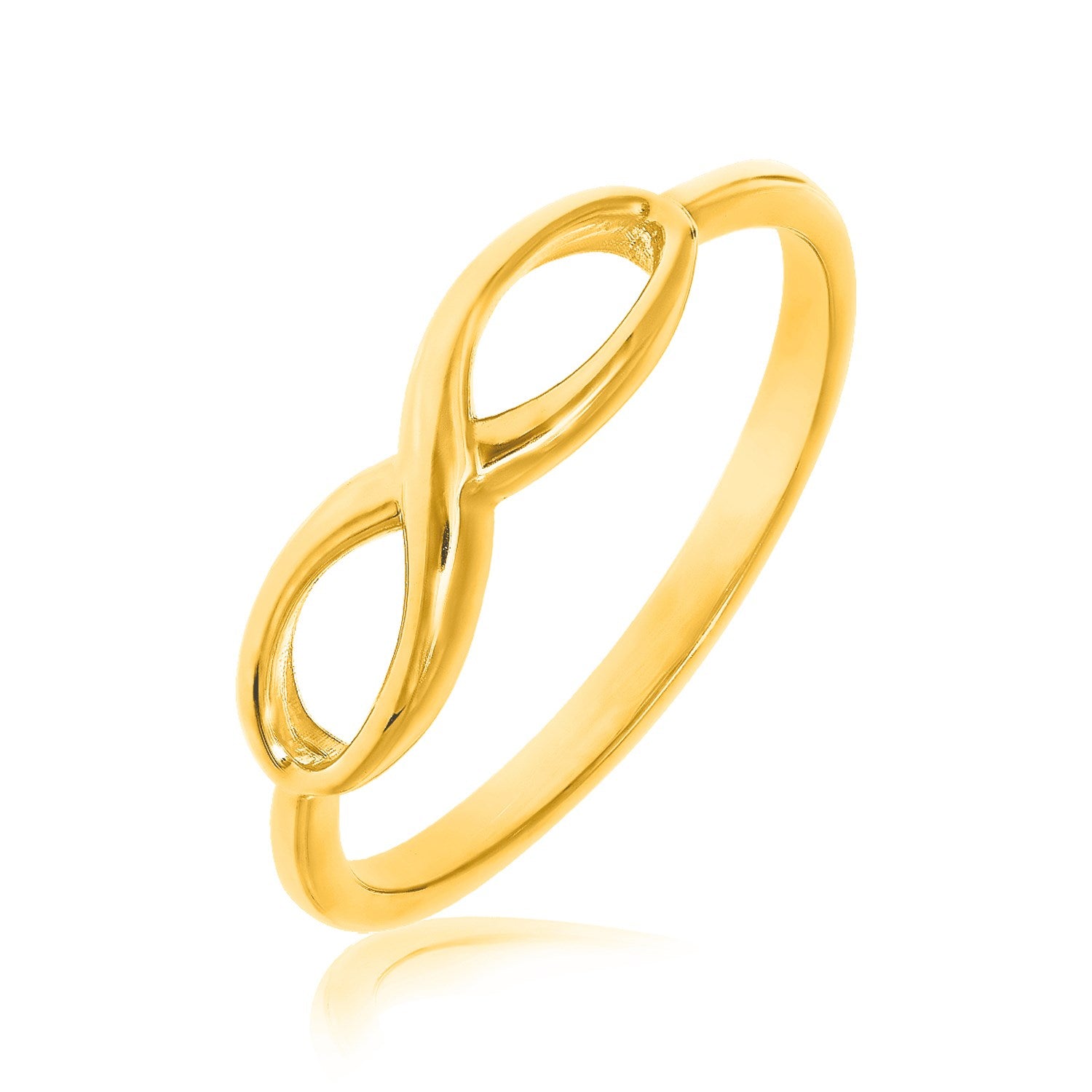 14k Yellow Gold Infinity Ring in High Polish 7