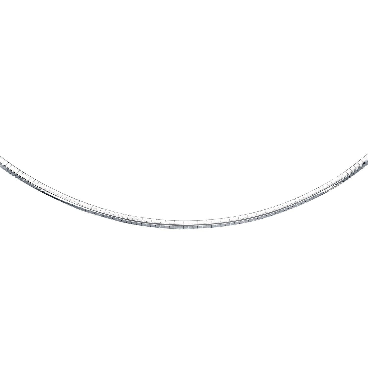 Sterling Silver Classic Omega Chain Necklace (4.0mm) 18"
