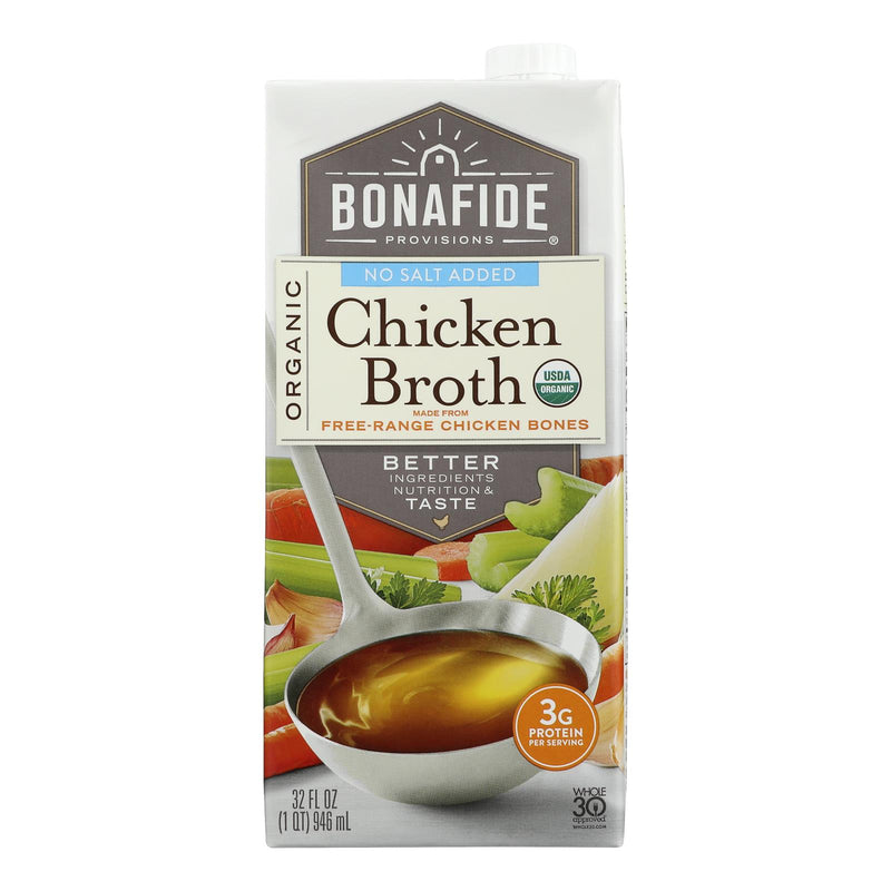 Bonafide Provisions - Broth Chicken No Salt - Case Of 6-32 Fz