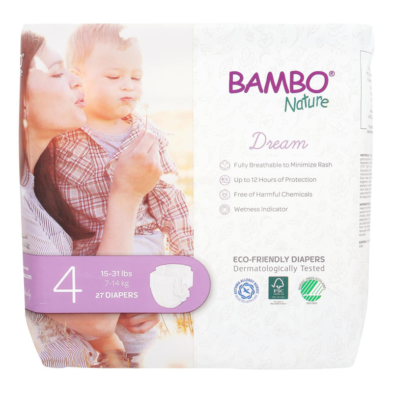 Bambo Nature - Diaper Size 4 - Case Of 6-27 Ct