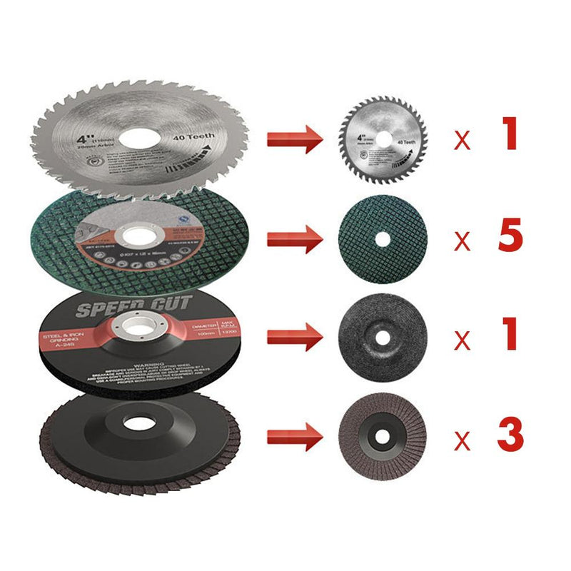 10pcs 4" Grinding Discs Sanding Polishing Cutting Wheels for Angle Grinder GreatEagleInc