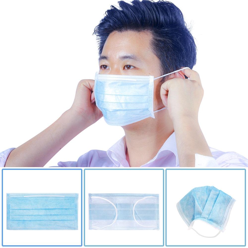 10PCS Disposable Face Masks Elastic Earloop Dustproof Anti-bacteria Spit Splash Protection for Health Care GreatEagleInc