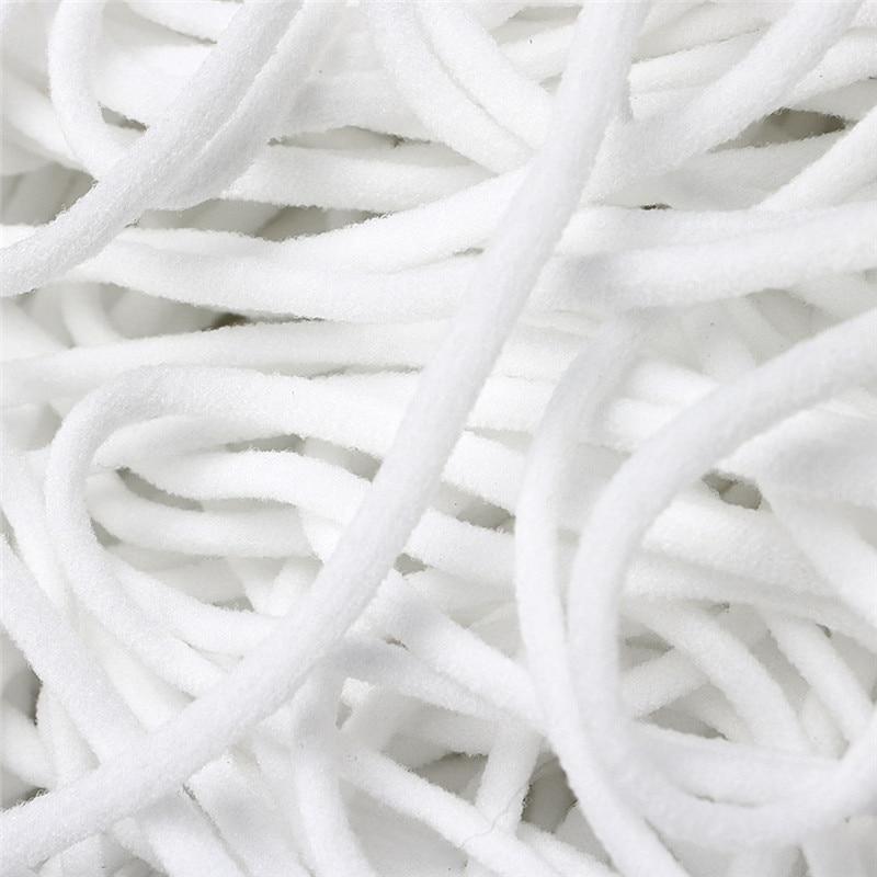 10yard 3mm Mouth Mask Elastic Bands Mask Rope Rubber Band String Mask Ear Cord Round Elastic Band DIY Clothing Craft Accessories GreatEagleInc