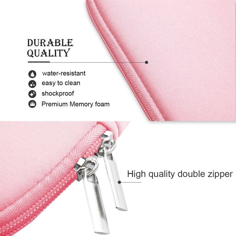 11 12 13 14 15 15.6 inch laptops Sleeve case with Front pocket For Macbook Air Pro soft plush lining version waterproof GreatEagleInc