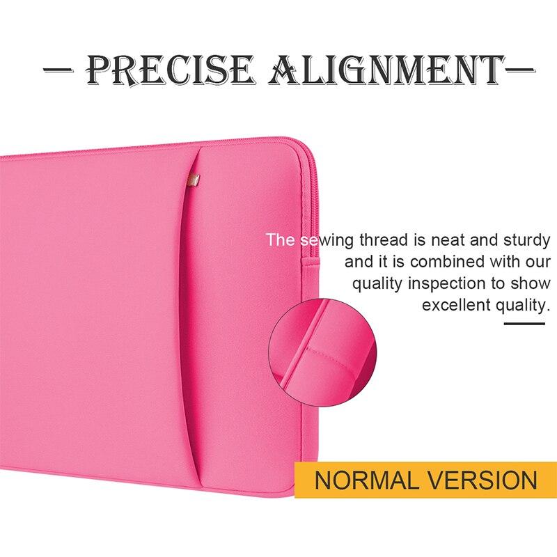 11 12 13 14 15 15.6 inch laptops Sleeve case with Front pocket For Macbook Air Pro soft plush lining version waterproof GreatEagleInc