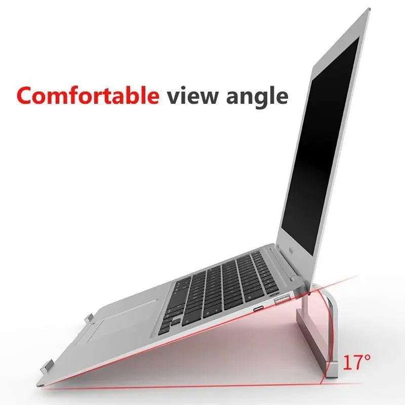 11-17 inch Aluminum Alloy Laptop Stand Portable Notebook Stand Holder For Macbook Air Pro 15 Non-slip Computer Cooling Bracket - GreatEagleInc