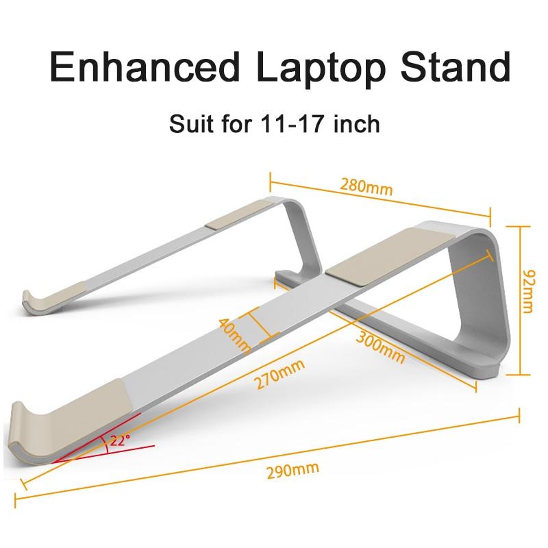 11-17 inch Aluminum Alloy Laptop Stand Portable Base Notebook Stand Holder For Macbook Air Pro Non-slip Computer Cooling Bracket GreatEagleInc