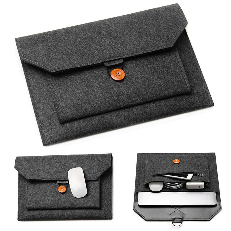 11.6/13/14/15"Laptop Sleeve Felt Ultralight Notebook Tablet Pad Case Multi-pocket Pouch Bag Briefcases for Apple Macbook/ Asus GreatEagleInc