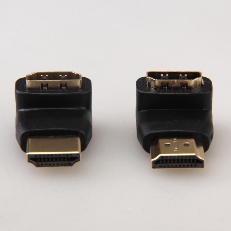 HDMI-compatible Right Angle A Male to HDMI-compatible V1.4 Female Gold Plated Cable Adapter 90 Degree HDTV 1080P Cable Connector